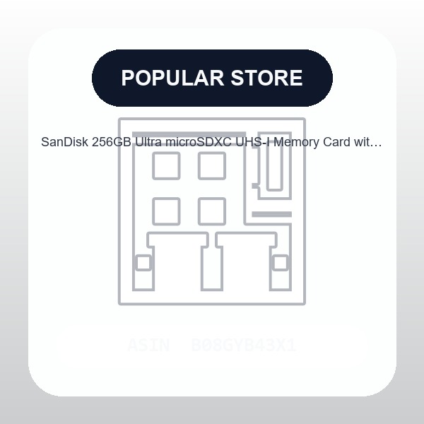 SanDisk 256GB Ultra microSDXC UHS-I Memory Card with SD Adapter 150MB/s