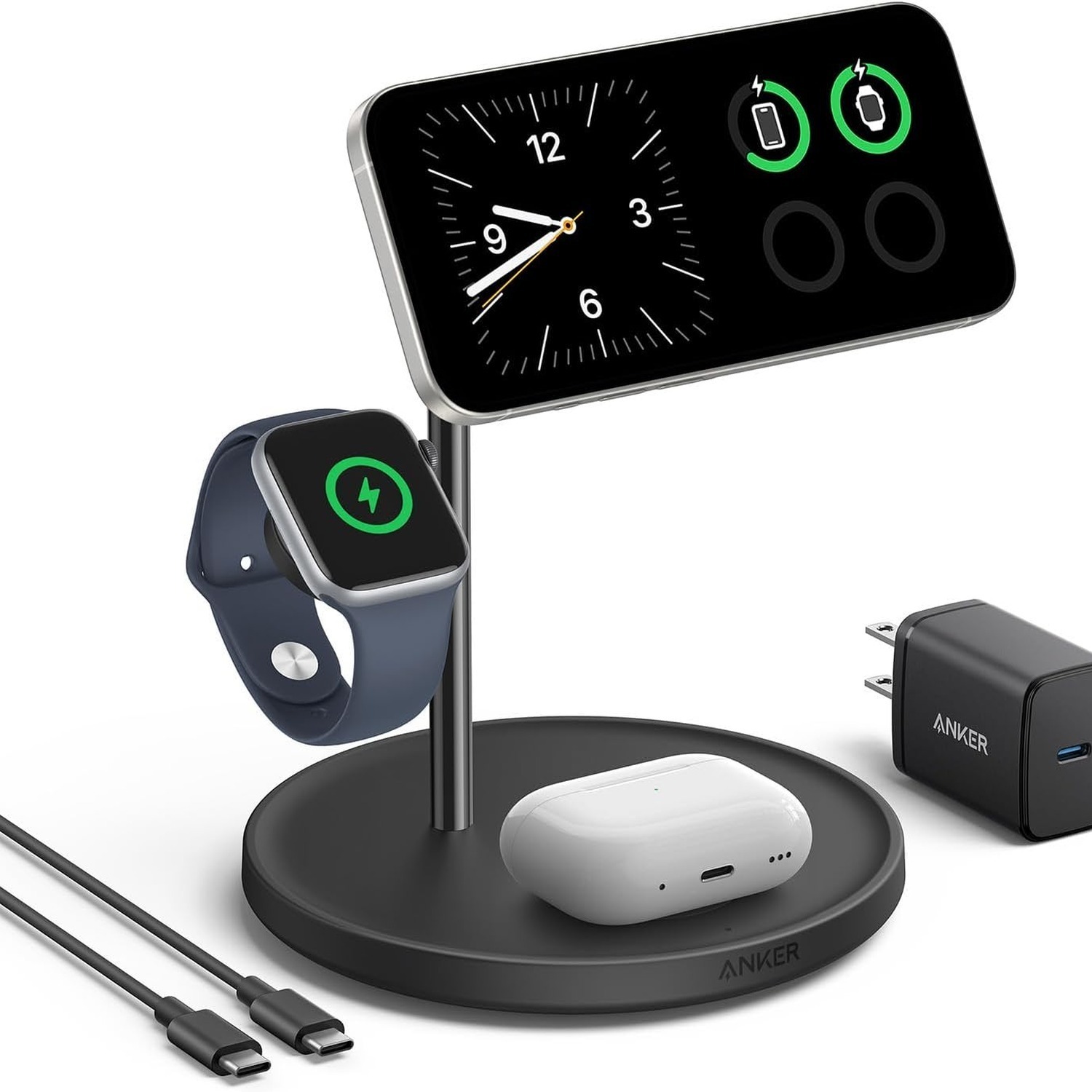 Anker MagSafe Wireless Charger Stand, Magnetic Charging Dock for iPhone 16/15/14/13/12 Series