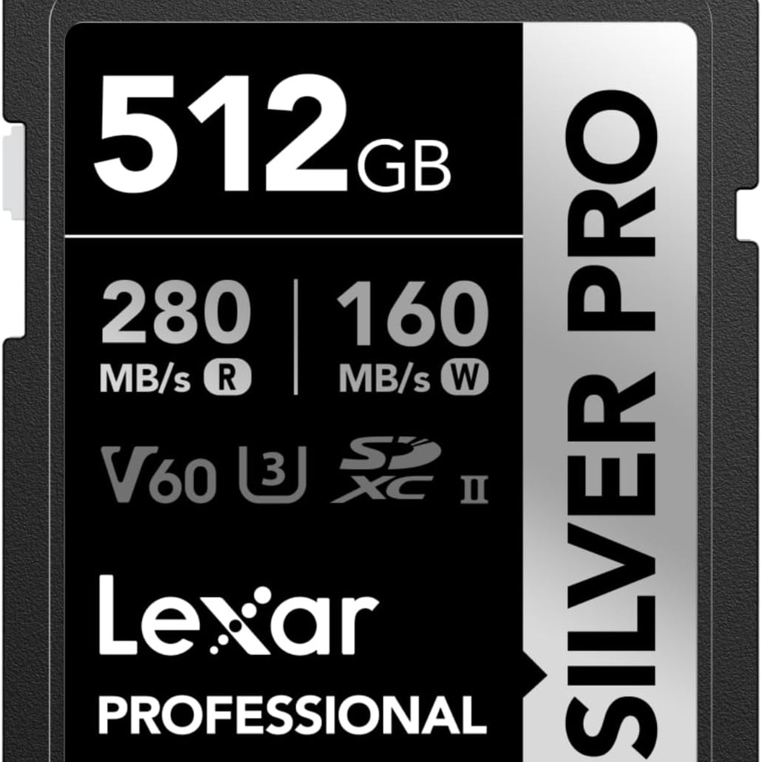 Lexar Professional Silver Plus 512GB microSDXC UHS-I Card 220/200 MB/s U3 A2 V30 4K for Drones